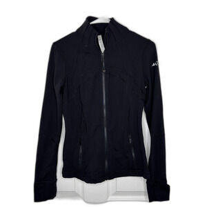 Lululemon Define Jacket Black Size 6 Full Zip Logo*** Sleeve Slim Fit Activewear